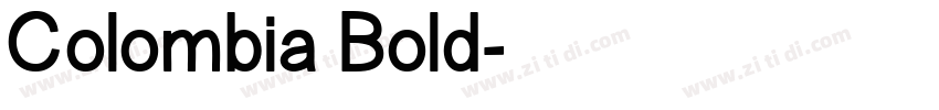 Colombia Bold字体转换